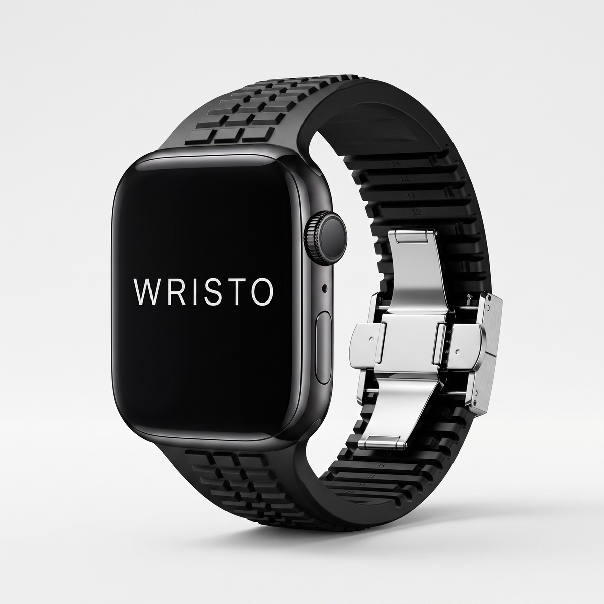 Wristo Sport Clasp Apple Watch band with WRISTO logo