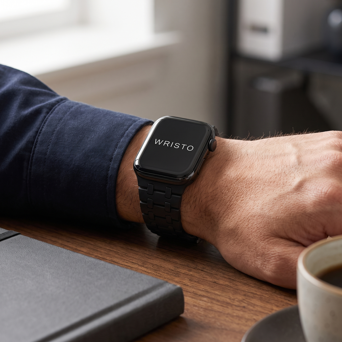 Wristo Loop Sport Apple Watch band worn on the wrist
