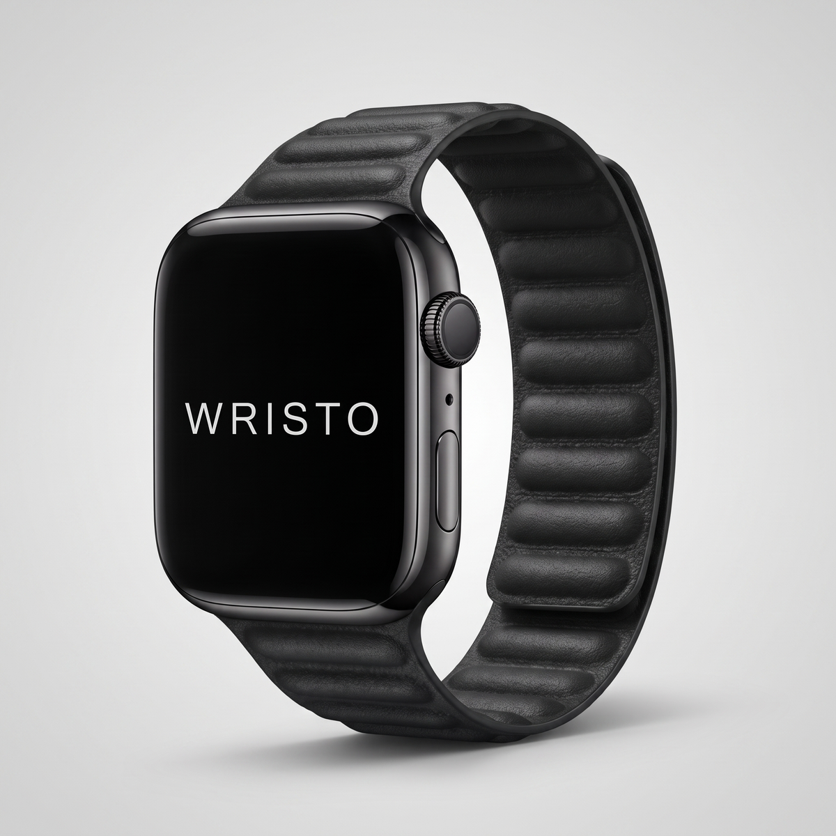 Wristo Magnetic Leather Apple Watch band with WRISTO logo